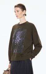 Sweatshirt / JNBY Floral motif Cotton Pullover