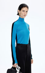 Sweater / JNBY Colorblock Wool Turtleneck Sweater