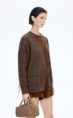 Sweater / (ESG)JNBY O-shape Fringe Wool-blend Long Cardigan