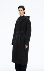 Coat / JNBY Wool Cashmere Hooded Long Coat
