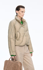 Down Coat / JNBY Curved Quilted Short Down Coat