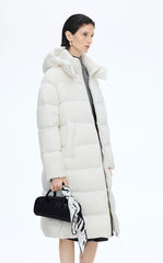 Down Coat / JNBY Long Hooded A-Line Down Coat