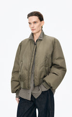 Down Coat /(ESG) JNBY T-Shaped Nylon Bomber Down Coat