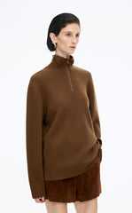 Sweater / JNBY Half-Zip Wool-Cashmere Blend Pullover