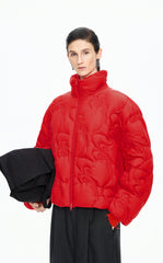 Down Coat / JNBY Quilted Stand Collar Short Down Coat