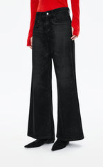Pants / JNBY Relaxed Velvet-Flocked Wide-Leg Jeans