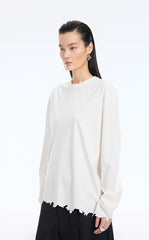 T-Shirt / JNBY Cut-Out Floral Long-Sleeve Tee