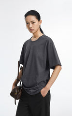 T-Shirt / JNBY Cotton Relaxed Fold Hem Tee