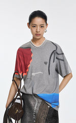 T-Shirt / JNBY Abstract Graphic Print Relaxed Tee