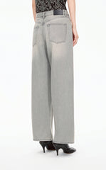 Pants / JNBY Tapered Washed Black Denim Trousers