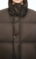 Down Coat / JNBY Oversized Jacquard Mid-Length Down Coat