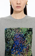 T-shirt / JNBY Hand-Drawn Graphic Loose Cotton Tee