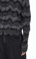 Sweater / JNBY Colorblock Wool-Blend Short Cardigan