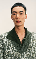 Sweater / CROQUIS Textured Jacquard V-Neck Sweater