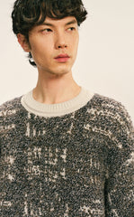 Sweater / CROQUIS Gold-Jacquard Gradient Check Sweater