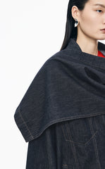 Jacket / JNBY Oversize Detachable Scarf Denim Jacket