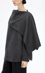 Coat / JNBY Relaxed Wool Silk Blend Jacket