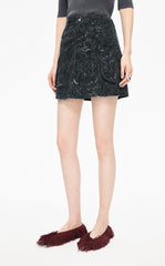 Skirt / JNBY Colored Pencil Floral A-Line Mini Skirt