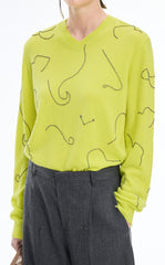 Sweater / JNBY V-Neck Cashmere Wool Sweater