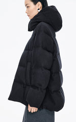 Down Coat / JNBY A-Line Mid-Length Hooded Down Coat