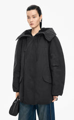 Down Coat / JNBY Oversized Raglan Mid-Length Down Coat