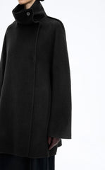 Coat / JNBY Convertible Collar Oversized Wool Blend Coat