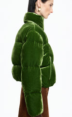 Down Coat / JNBY Stand Collar Velvet Texture Short Down Coat