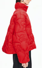 Down Coat / JNBY Quilted Stand Collar Short Down Coat