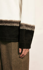 T-Shirt / CROQUIS Needle-Spliced Brushed Cotton Blend T-Shirt