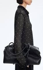 Shirt / JNBY Silk Polka Dot Relaxed Long Shirt
