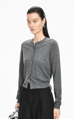 Sweater / JNBY Fitted Wool-Blend Knit Cardigan