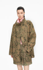 Jacket / JNBY Colored Pencil Floral Oversized Cotton Jacket