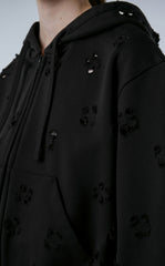 Sweatershirt / (ESG) JNBY Plum Bossom Cut-out Hoodies