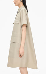 Dress / JNBY Cotton Poplin Short Sleeve Dress