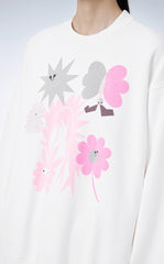 Sweatershirt / JNBY Graphic Pattern Oversized Sweatershirt