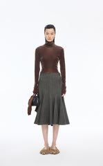 Skirt / JNBY S-Line Wool Mid-Length Skirt