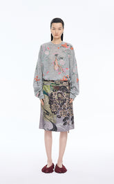 Sweater / JNBY Botanical Motif Mohair Blend Pullover