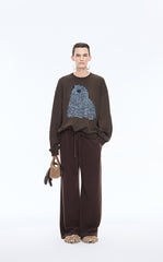 Sweatshirt / JNBY Loose Animal Print Cotton Sweatshirt