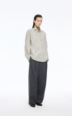 Shirt / JNBY Oversized Beaded Cotton Poplin Shirt