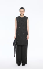 Dress / JNBY X-Line Beaded Wool Blend Dress