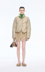 Down Coat / JNBY Curved Quilted Short Down Coat