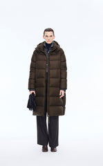 Down Coat / JNBY Long Hooded A-Line Down Coat