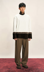 T-Shirt / CROQUIS Needle-Spliced Brushed Cotton Blend T-Shirt