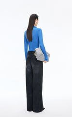 Sweater / JNBY Fitted Wool Blend Cropped Cardigan