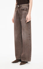 Pants / JNBY Wide-Leg Cuffed Full-Length Jeans
