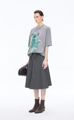 Skirt / JNBY A-Line Wool-Blend Midi Skirt