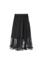 Skirt / JNBY Double-Layer Mesh A-Line Maxi Skirt