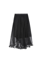 Skirt / JNBY Double-Layer Mesh A-Line Maxi Skirt
