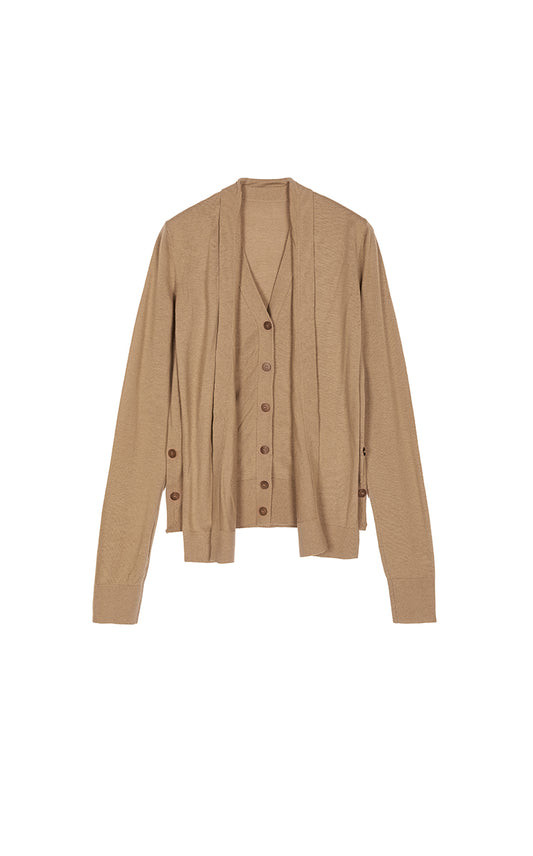 Sweater / JNBY Deconstructed Longline Wool Cardigan