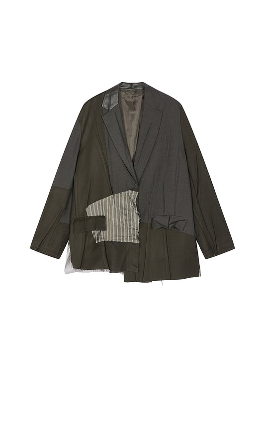 Blazer / JNBY Loose Pleated Wool-Blend Blazer